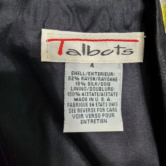 Vintage Talbots Dress 4 90s Burnout Velvet Forest Fairy Grunge Work - Picture 6 of 6